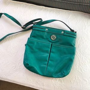 Emerald green Relic cross body purse